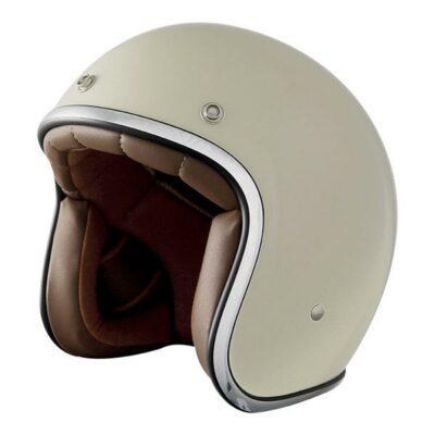 Casque jet quartz blanc casse