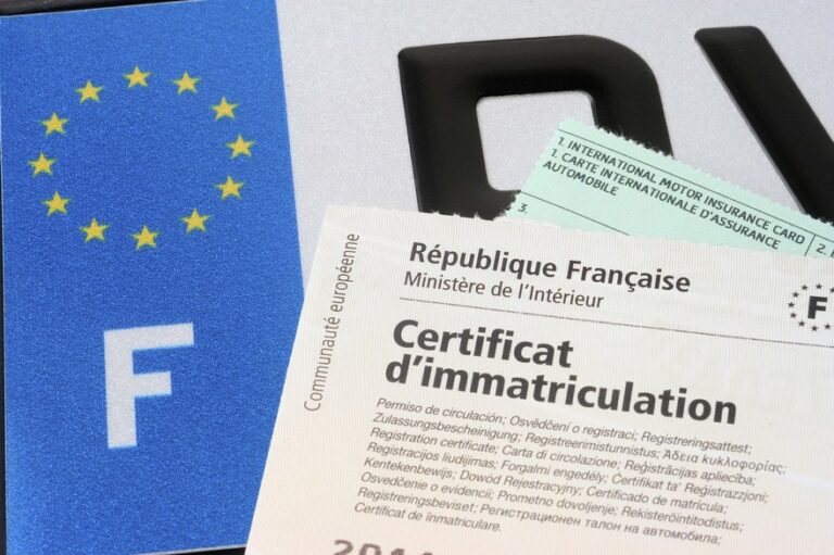 Carte grise française d'un deux roues